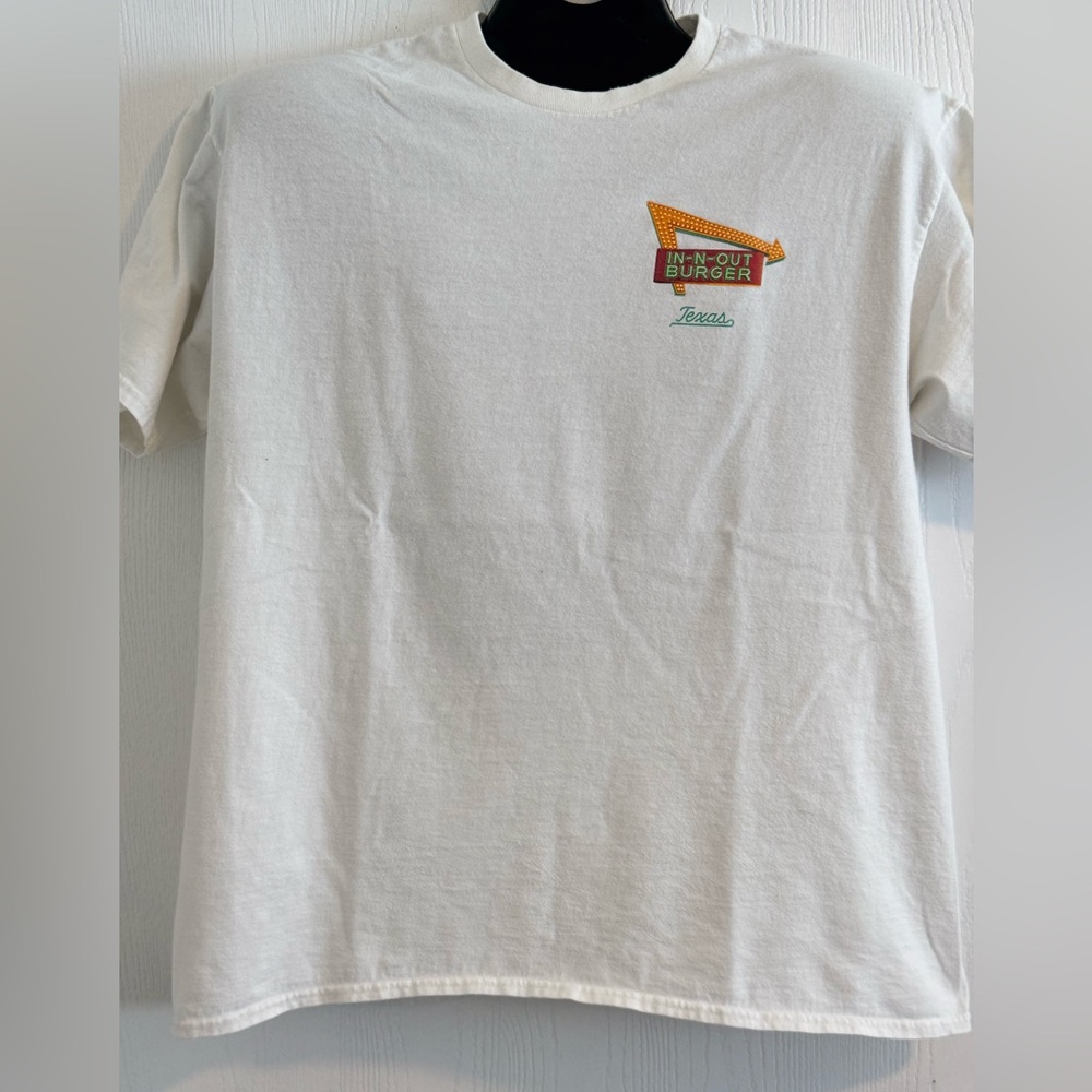 IN-N-OUT Burger Texas White Mens Short Sleeve Tee Size XL